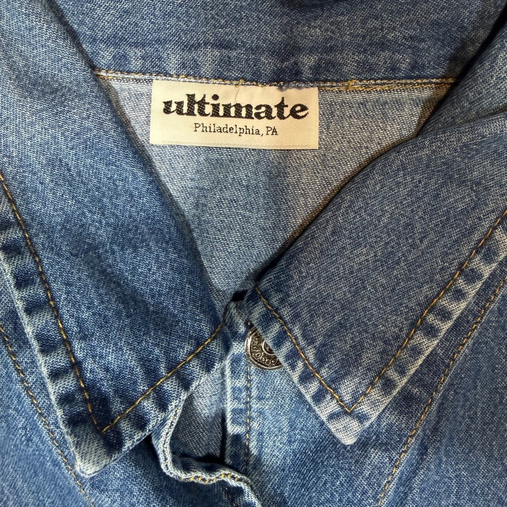 Denim Jacket with Colorful Patch - image 2